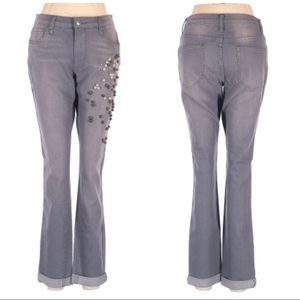 women's pearl embellished jeans